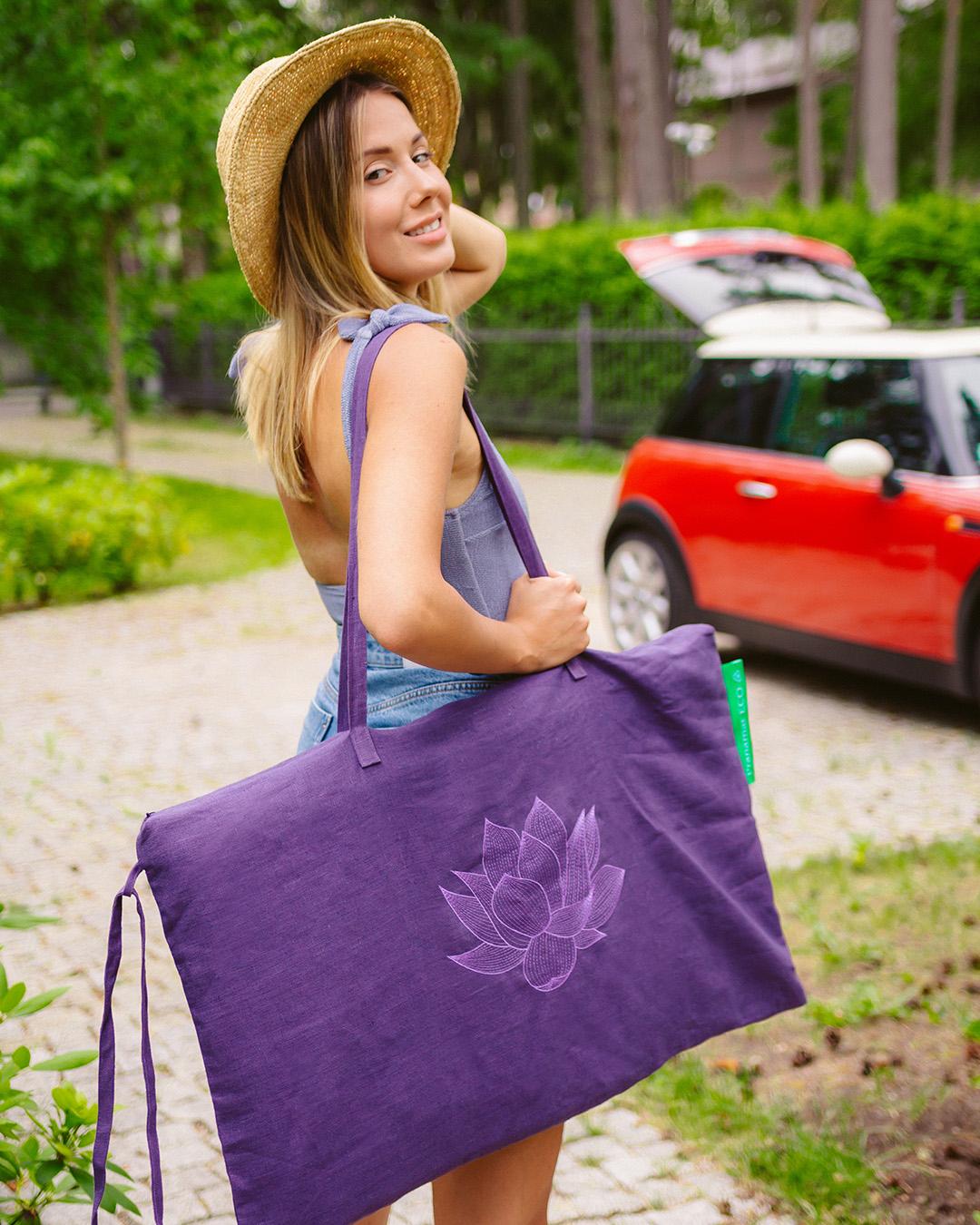 Pranamat Podloga + Vzglavnik + Mini + Velika torba (Lavender)