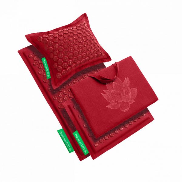 Pranamat Podloga + Vzglavnik + Mini + Velika torba (Burgundy)
